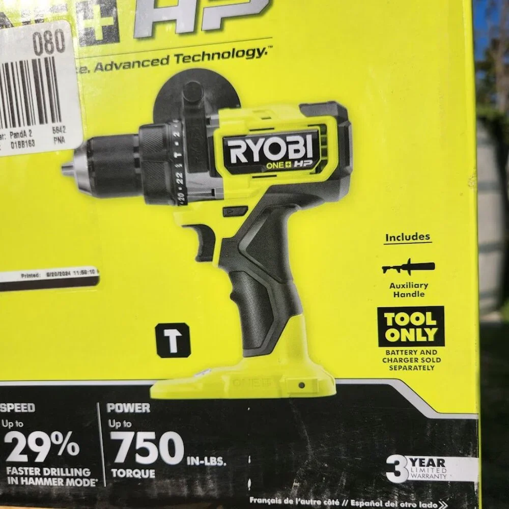 New RYOBI ONE+ HP 18V Brushless Cordless 1/2 in. Hammer Drill Power Tool Only Br